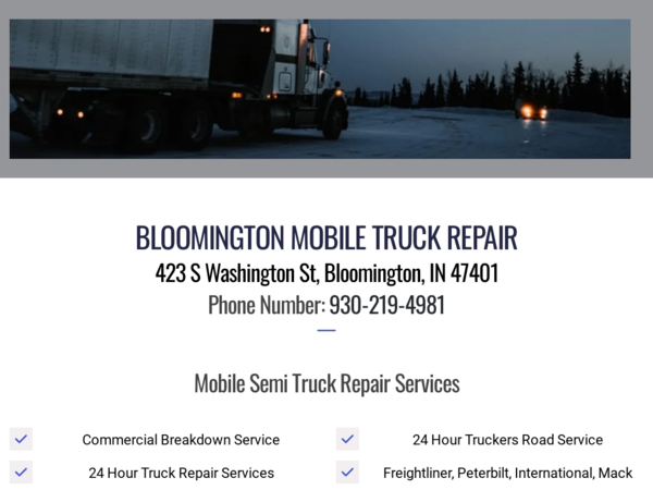 Bloomington Mobile Truck Repair