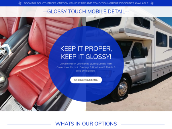 Glossy Touch Mobile Detail
