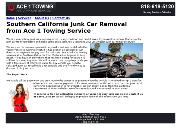 Junk Car Removal For Los Angeles
