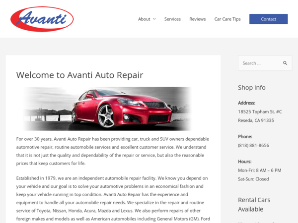 Avanti Foreign and Domestic Auto Repair