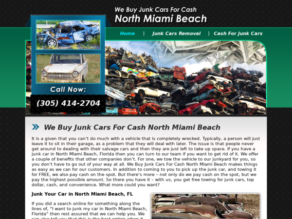We Buy Junk Cars For Cash North Miami Beach