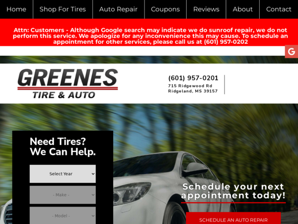 Greene's Tire Auto Services